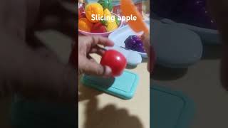 ASMR🧩SLICING APPLE 🍎 SATISFYING #shortvideo