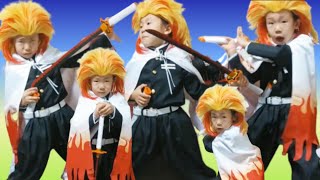 【鬼滅の刃】煉獄杏寿郎コスプレ日輪刀セット、ばぁばにもらったんだぁ～【誕生日プレゼント】購入品紹介