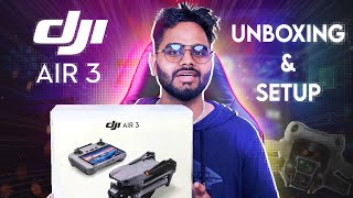 DJI Air 3 Unboxing and Setup | Dji Air 3 First Flight, Activation \u0026 Your Beginner's Guide in Hindi