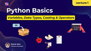 Python Basics Lecture 1: Variables, Data Types, Casting & Operators