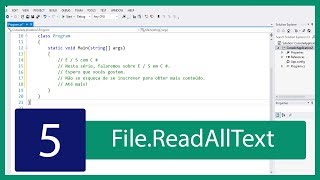 C# Tutorial de IO #5 - File.ReadAllText