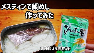 【キャンプ飯】メスティンで鯛めし作ってみた【ほったらかし炊飯】