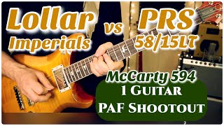 Lollar vs PRS (58/15LT v Imperial) McCarty 594 Pickup Shootout - 1 Guitar - Paul Reed Smith PAF Best