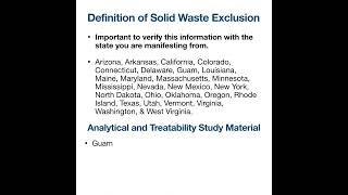 DOT v RCRA - Shipping non-RCRA Hazardous Wastes