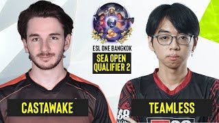 Teamless (Cije,DB,Varizh,Pota) vs Castawake | ESL One Bangkok SEA OQ. | Yudijustincase & Ucing