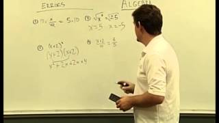 Elementary Algebra - Common Algebra Errors