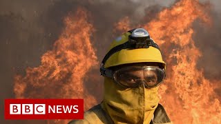 Heatwave: Wildfires spread across Europe as countries break record temperatures - BBC News