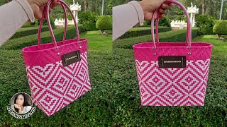 Weaving handbag flower pattern