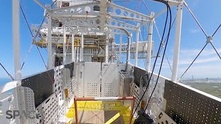 NASA's Artemis launch pad emergency basket - Take a POV ride!