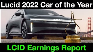 Lucid Air Dream Awarded 2022 Car of the Year | LCID Earnings Report Today Massive Growth Potential 🔥