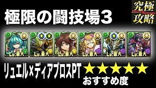 【パズドラ】極限の闘技場3 リュエル×ディアブロスPT