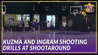 Lakers Shootaround: Kuzma & Ingram Get Some Shots Up Before the Game Against the Pelicans