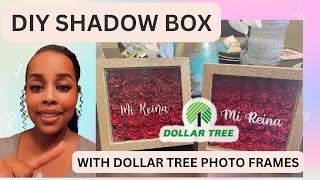 Dollar Tree Shadow Box-DIY Photo Frame Shadow Box-DIY Dollar Tree 3d Paper Flower Shadow Box