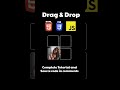 Drag and drop using HTML CSS JavaScript #shorts