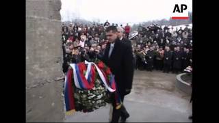 Serbian Pres. at memorial held for Bosnia Serbs killed in the war