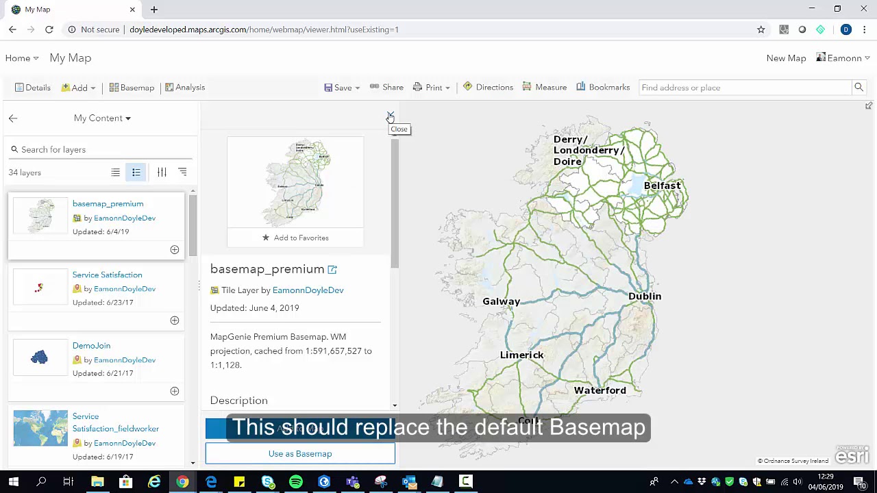 How To Add A Map Genie Basemap To ArcGIS Online - YouTube