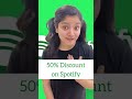 50% Off on Spotify for Students