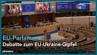 EU-Parlament: Debatte zum EU-Ukraine-Gipfel