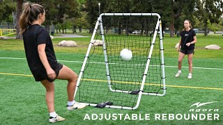 AGORA Adjustable Rebounder | Improve Your Soccer Juggling, Passing, Volleys