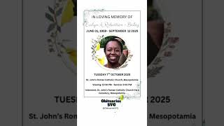 Evelyn A. Robertson-Bailey | Funeral Service Announcement #obituariessvg #svg #stvincent