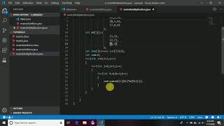 How to multiply two matrix in java coding part