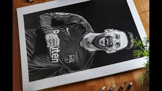 Lionel Messi ⚽ | Sketch 💖 | Time Lapse Video.