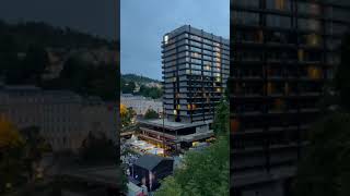 The thermal pool in Karlovy Vary is the best during the evenings! And those views! #karlovyvary