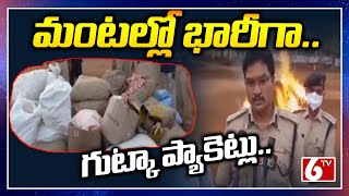 మంటల్లో భారీగా గుట్కా ప్యాకెట్లు :DIG Ranganath Set Ablaze To Gutka Bags | 6TV