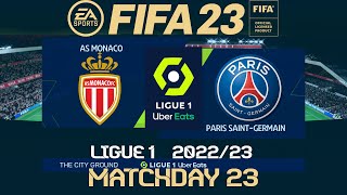 FIFA 23 Monaco vs PSG | Ligue 1 22/23 | PS4 | PS5 Full Match