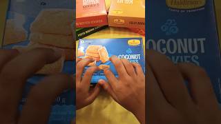 haldirams coconut cookies #haldirams #coconut #cookies #sound #yummy #tasty  #satisfying #asmr