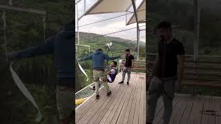 Zipline in Tbilisi , Georgia