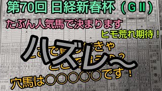 第70回 日経新春杯(GⅡ)🐴 ヒモ荒れに期待するのみ❗️ここで買わなきゃ～どこで買うの❔そんな可能性がある穴馬を入れて狙います😁✊