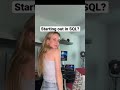 Starting out in SQL? #Shorts