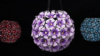 Hanging Flower Sphere Lamp With 70 LED Lights - Indoor/Outdoor