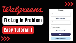 How To Fix Walgreens App Login Error Sign In Problem Walgreens