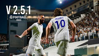 Efootball 2023 - Real Madrid vs Monaco | Update V 2.5.1 | PC