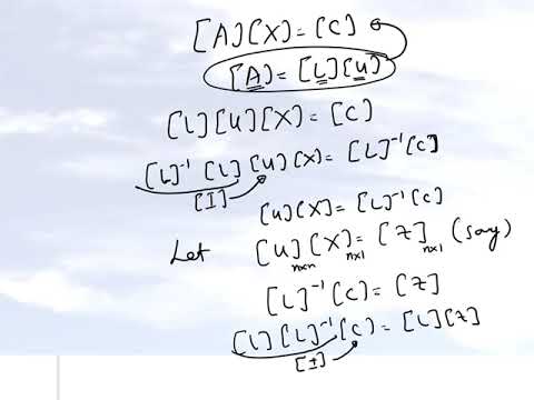 Chapter 04.07: Lesson: Basis Of LU Decomposition Method Of Solving ...