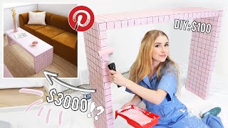Making the VIRAL Pinterest Pink Tile Table !! *budget friendly*