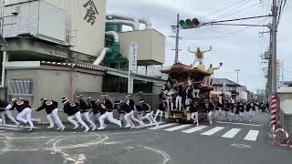 令和5年(2023年)秋祭り〈本宮〉板原町だんじり  日陸やりまわし