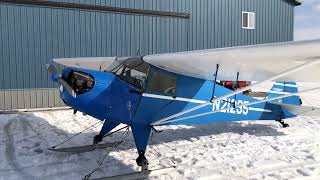 Winter Hedgehopping in a Taylorcraft