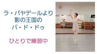 ラ・バヤデールより影の王国のパ・ド・ドゥ ひとりで練習中 #ballet #labayadère