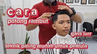 cara potong rambut untuk pemula