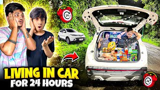 Living In CAR🚖 For 24HOURS⏰😍Challenge -Ritik Jain Vlogs