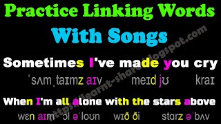 LEARN ENGLISH WITH SONGS: Linking words practice in song "BLUE NIGHT" Michael Learns To Rock. Spoken