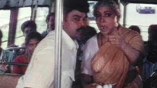 Chiranjeevi And Manorama Bus Funny Comedy Scene | Rikshavodu Movie Comedy Scenes | TFC Comedy Time