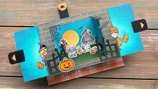 Double interactive Halloween card with Chari