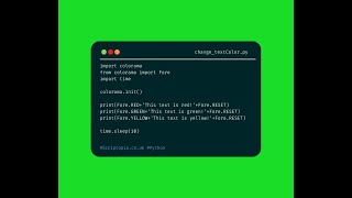 Python colorama - Changing color of text
