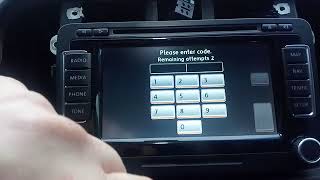Volkswagen Radio RNS 510 incorrect code