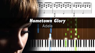 Adele - Hometown Glory - Accurate Piano Tutorial with Sheet Music