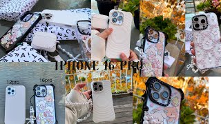 iPhone 16 Pro Unboxing *white Titanium* Aesthetic Cases \u0026 Accessories ft. Casetify 🎀